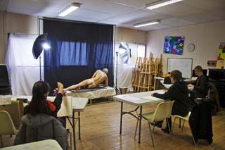 Cours de dessin modèle vivant d'Axelle Picard à Lacroix Falgarde le 25/11/2017