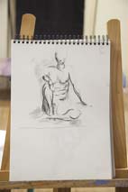 Cours de dessin de modèle vivant à Lacroix Falgarde, Audrey le 31 03 2018