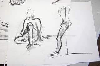 Cours de dessin de modèle vivant à Lacroix Falgarde, Danièle le 31 03 2018