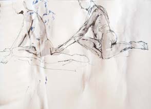 Atelier de modèle vivant des Artistes Ramonvillois le 19 09 2018 Dessin : Françoise