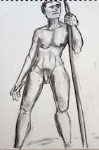 Atelier de modèle vivant des Artistes Ramonvillois le 19 09 2018 Dessin : Laurent